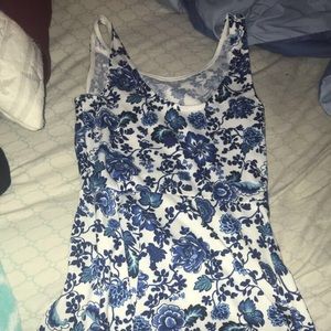 Blue floral dress
